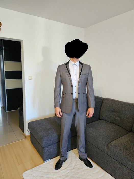 Garnitur męski szary