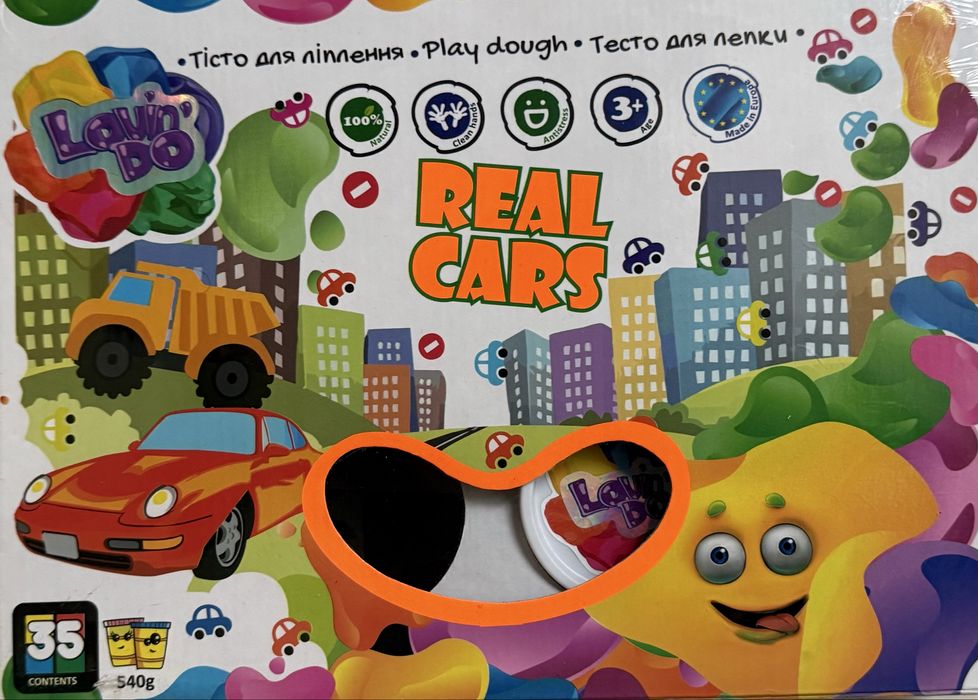 Набор теста для лепки Настоящие машинки