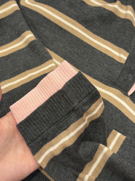 Жіночий светр-поло Zara в смужку з подвійним ефектом