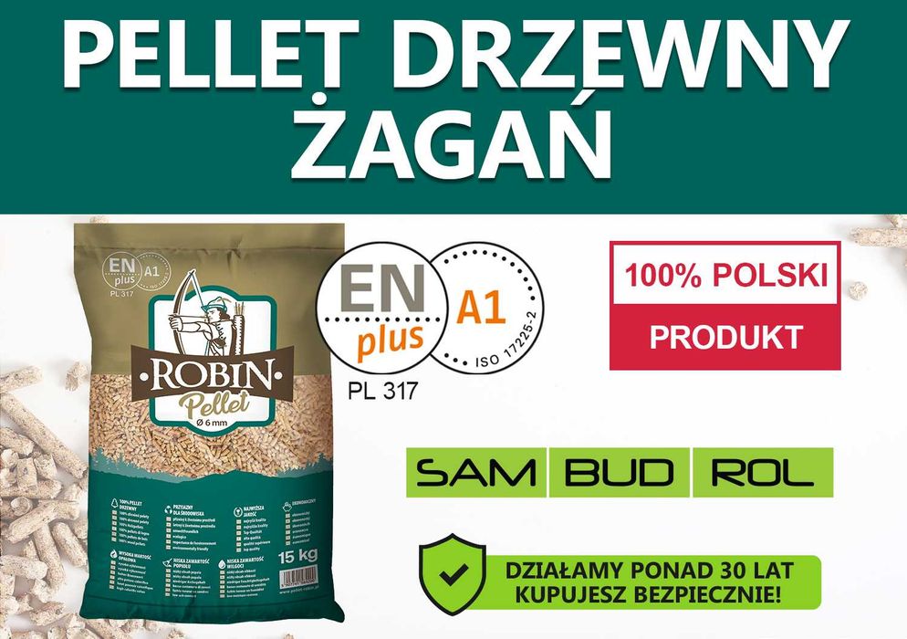 Pellet drzewny ŻAGAŃ, certyfikat A1 ENplus, TRANSPORT