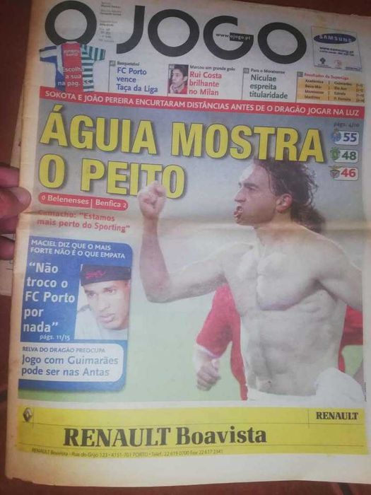 Jornais desportivos antigos - Benfica, Porto, Sporting