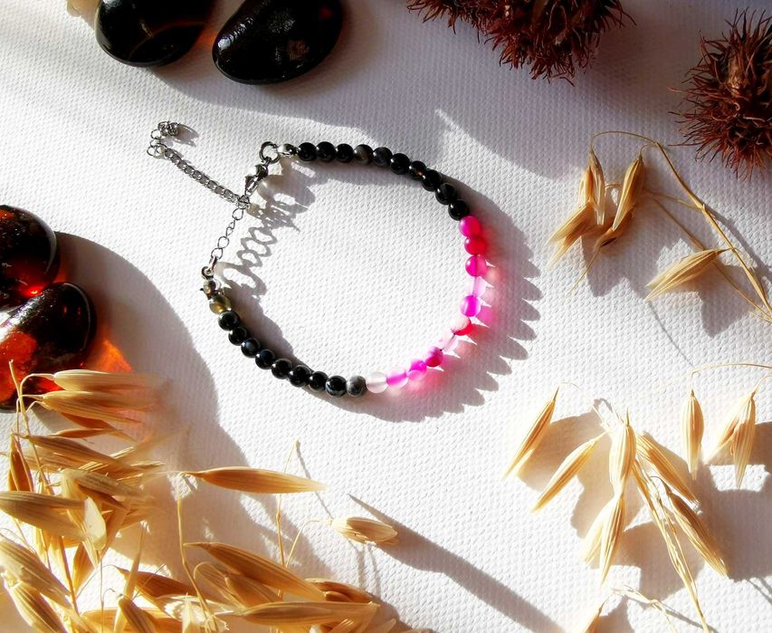 Bransoletka z małych agatów