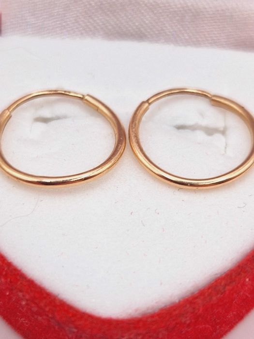 Złote kolczyki 585 (14K). Kółka