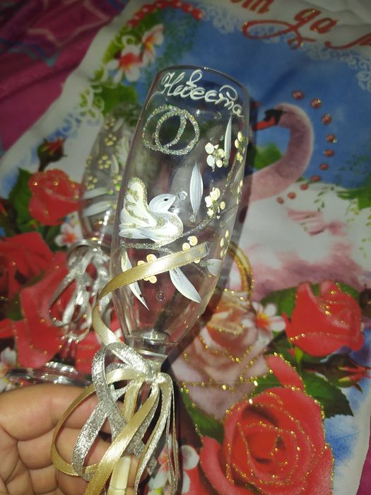 Свадебный набор бокалы, рушник