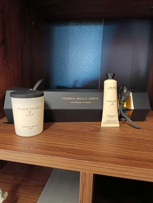 Cracker -Mini Vela e Creme de Mãos Blacks Orchid & Lily -Cereria Molla