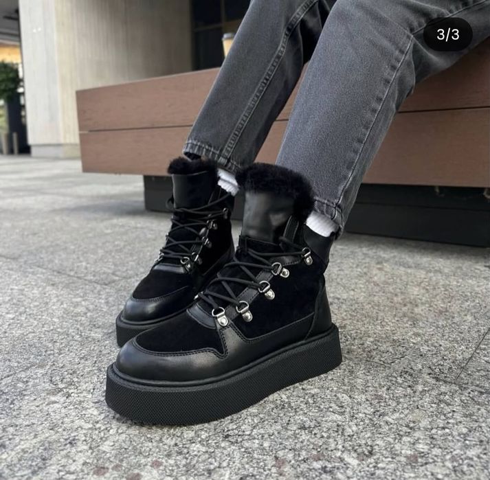 Якісні шкіряні зимові черевики