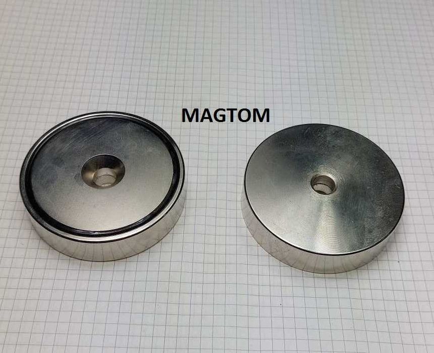 Duży magnes neodymowy w obudowie pod wkręt ze stożkiem A 48