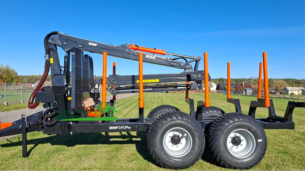 Przyczepa Leśna BMF 14t Zuraw 850Hp 8.5 LS Mini Joystick Parker 600x22