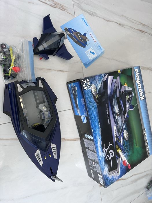 Playmobil 4882 Top Agents – Robo Gang Battle Yacht (2009), na caixa original.