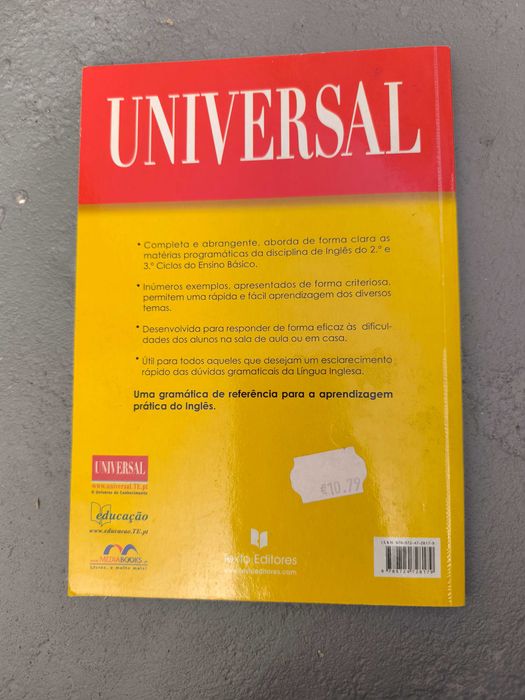 Universal Escolar — Gramática da Língua Inglesa (Texto Editores)