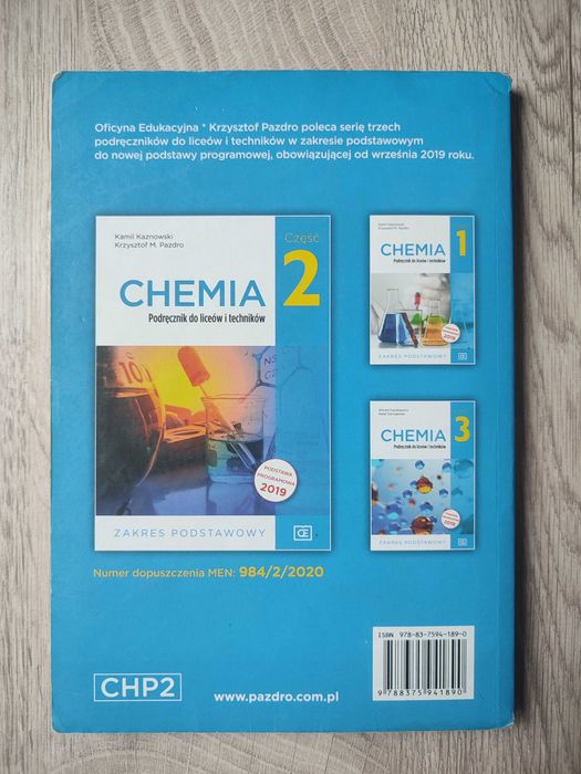CHEMIA 2  OE Pazdro  Poziom Podstawowy