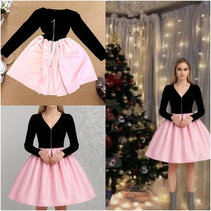 Сукня неопрен пишний низ, на спідниці перлини