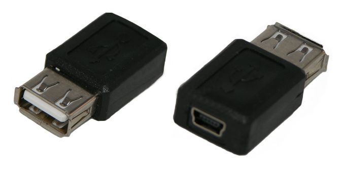 Adapter Przejściówka Usb Żeński - Mini Usb Żeński