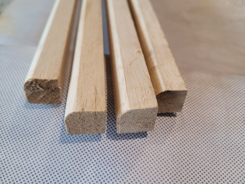 listwa naroża ćwierćwałek do sauny 18x18 mm z drewna abachi