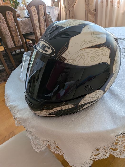 Kask hjc IS-17  ciemny i przezroczysty wizjer