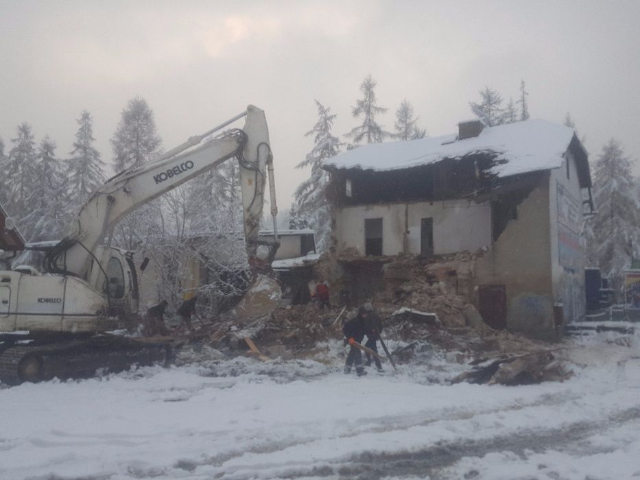 rozbiorki i wyburzeniowe, kruszywa koparka transport