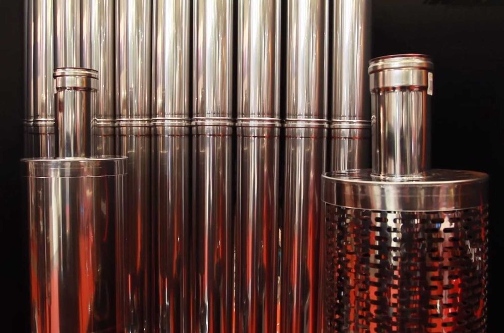 Димохід сендвіч та одностінний під котел камин піч овал рукав