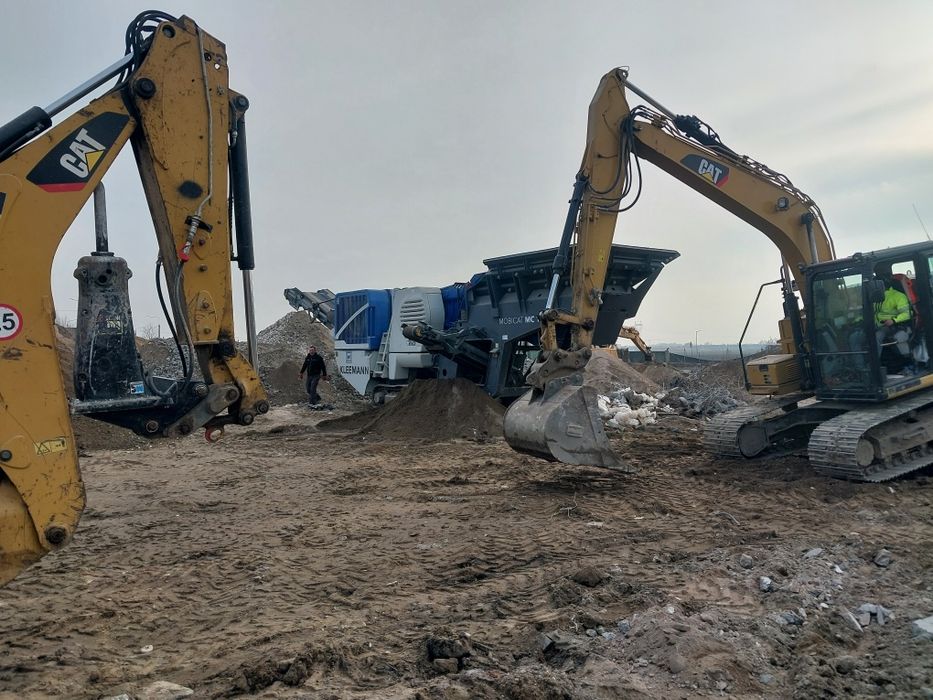 Usługi Wynajem Kruszarka/Przesiewacz wibracyjny Kruszenie Betonu Gruzu