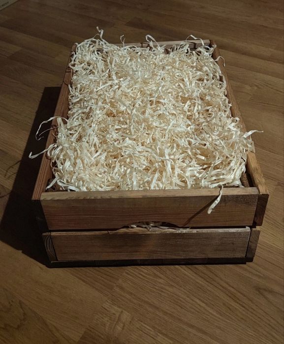 Mocne drewniane skrzynki prezentowe ciemne drewno
