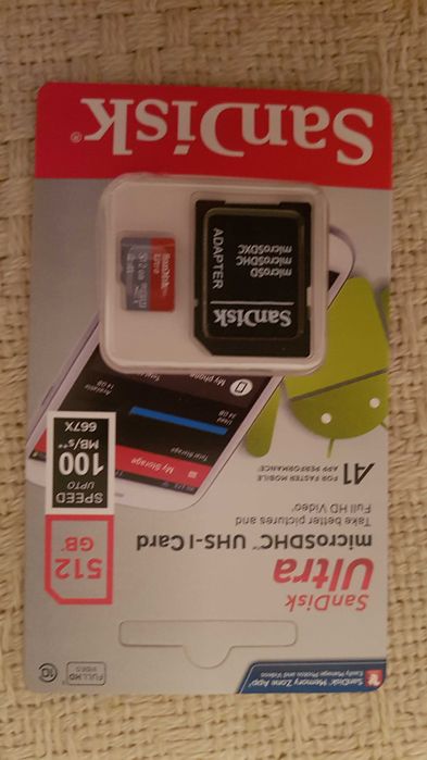 Karta pamięci SanDisk Ultra micro SDXC UHS-1 Card 512 GB 100MB/s + adapter