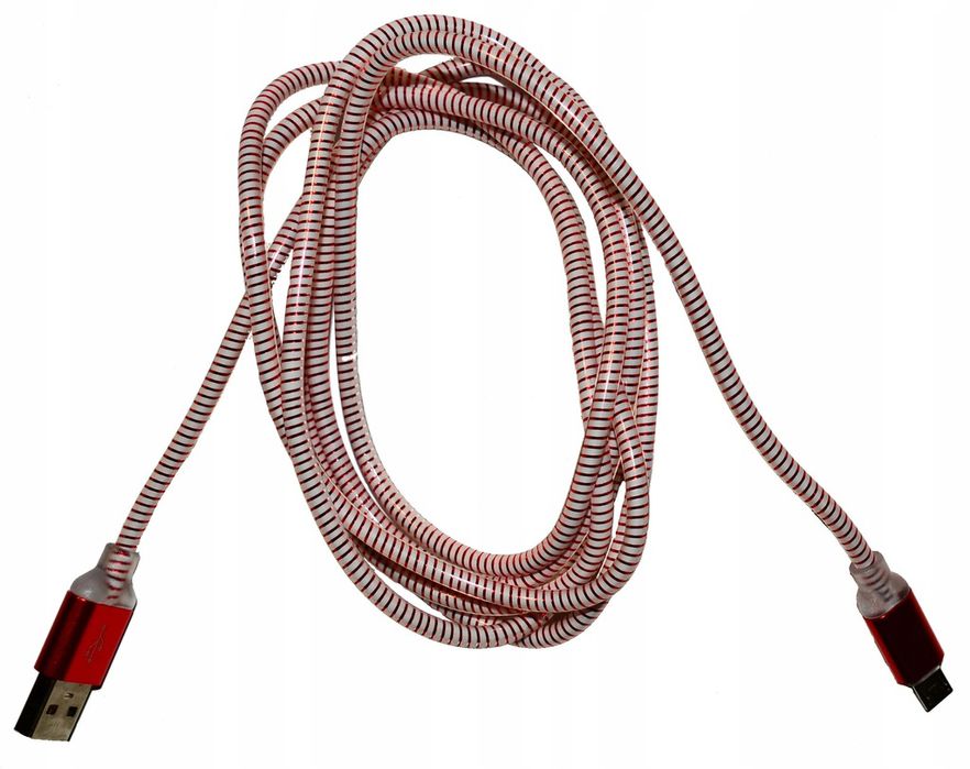 Świecący kabel microUSB 2 metry