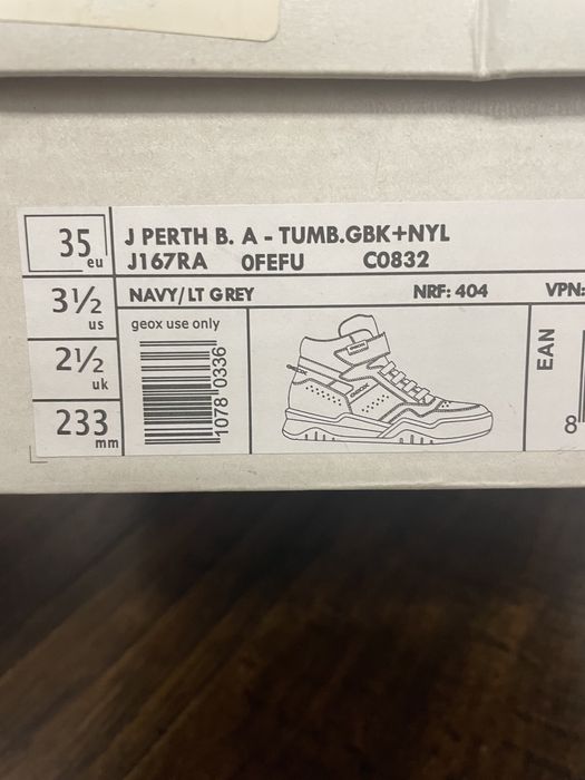 Дитячі демісезонні напівчеревики для хлопчика Geox, 35 розміру