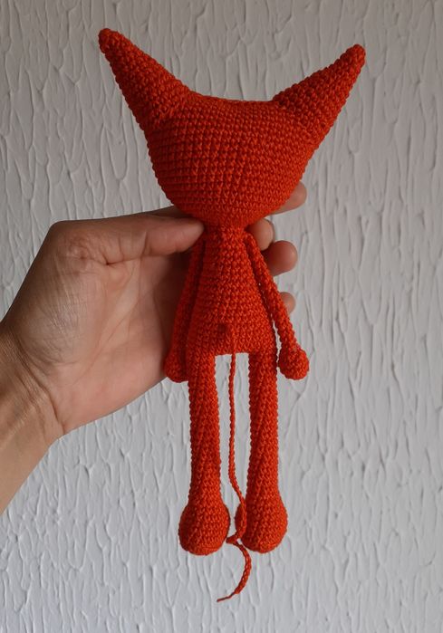 Vermelho do jogo Unravel, crochet amigurumi