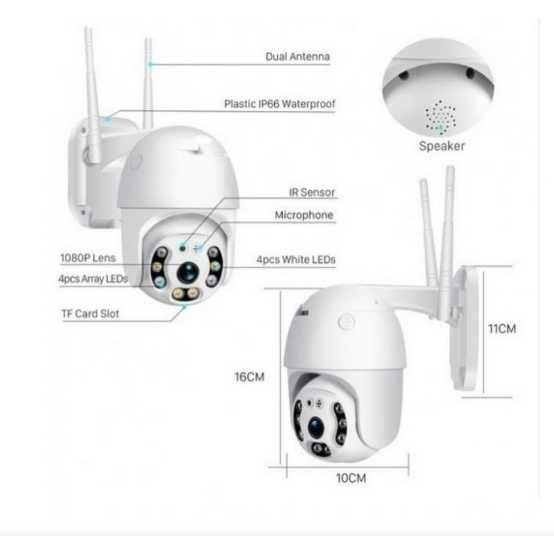 Відеонагляду Smart Camera N4-4G Sim4G PTZ Wi-Fi 7764