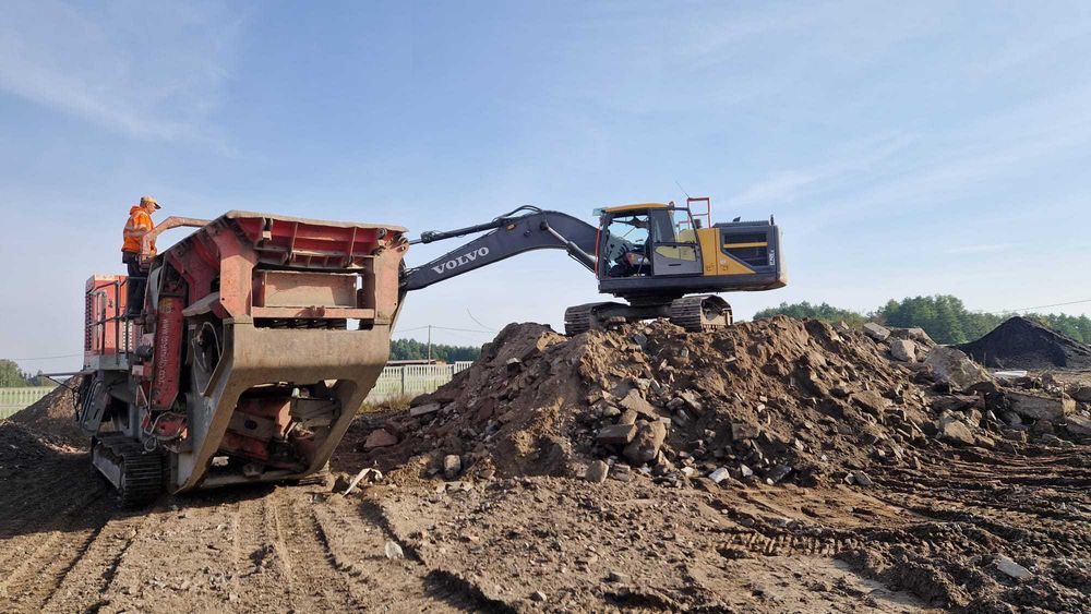 Kruszenie gruzu, rozbiórki, wyburzenia, przesiewanie