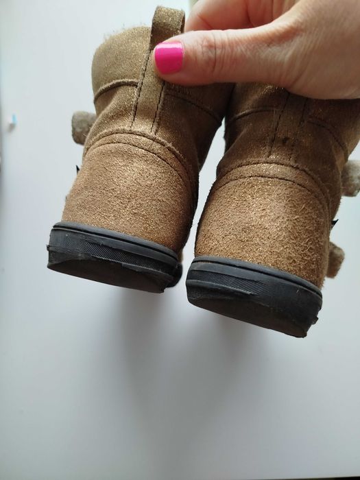 Kozaki botki śniegowce Mido 27 brązowo złote