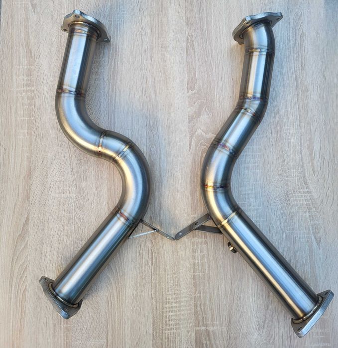 Даунпайп Porsche Cayenne E2 958 3.0T V6 HYBRID Downpipe HEAT SHIELD