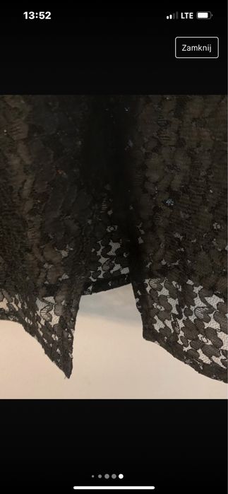Atmosphere czarna koronkowa bluzka r. S