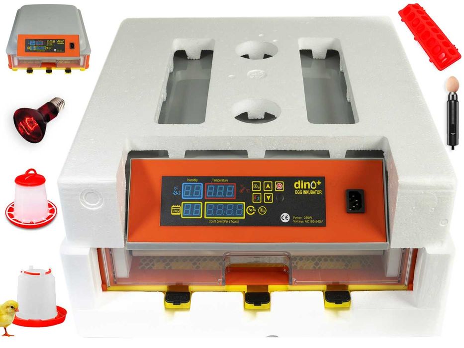 Inkubator AUTOMAT na 46 jaj DROBIU gęsi kur indyków Idealny NA PREZENT