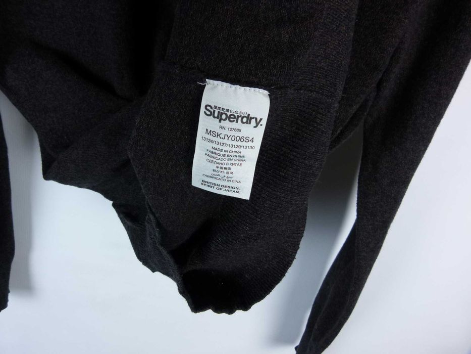 SUPERDRY męski cieńszy sweter z kaszmirem / M