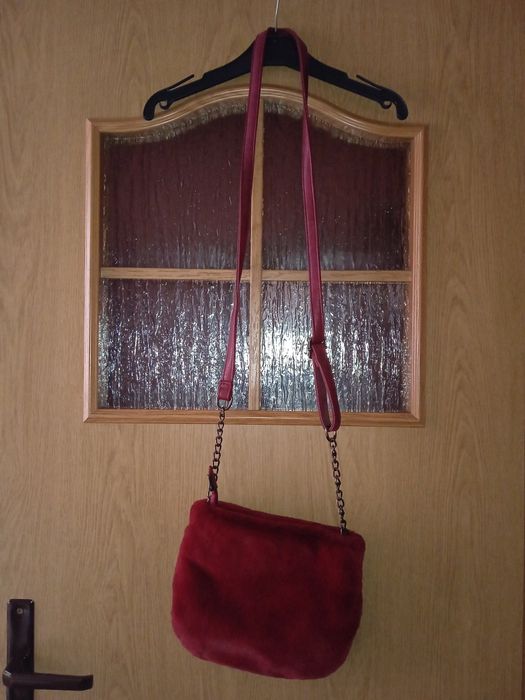 Torebka Teddi Futrzana Futrzak Bordowa