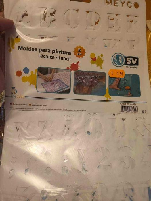 Stencil de pintura em tecido
