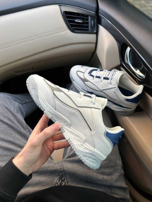 Кросівки Adidas Niteball ll White/Blue premium