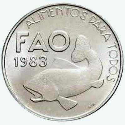 Portuguese Coins - 25$ Escudos (FAO Food)
