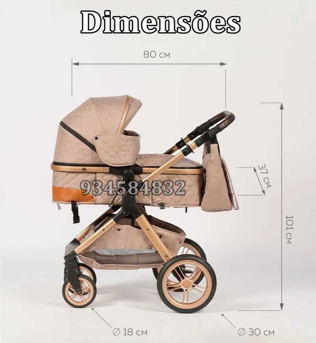 * CARRINHO DE BEBÉ TRIO * 3 em 1 * NOVOS * Oportunidade + Ofertas *
