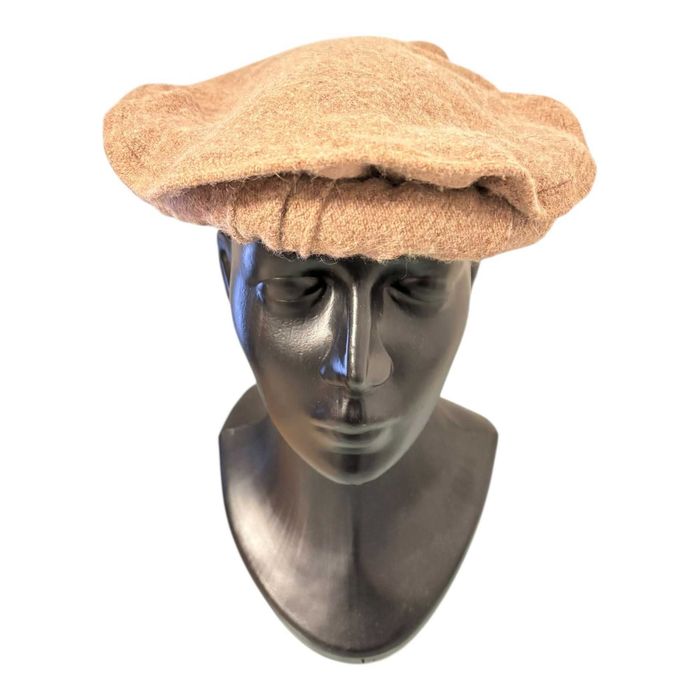 Boné de inverno Cap Chapéu Pakol 100% feito à mão (marrom enferrujado)