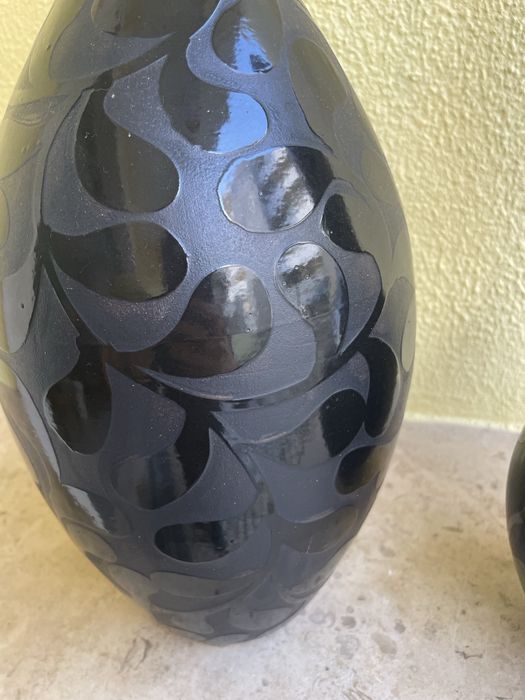 Conjunto de 2 peça decorativas (cor preto)