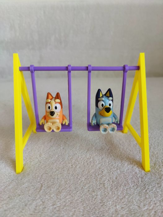 Podwójna huśtawka dla Bluey i Bingo plac zabaw mebelki - bez figurek