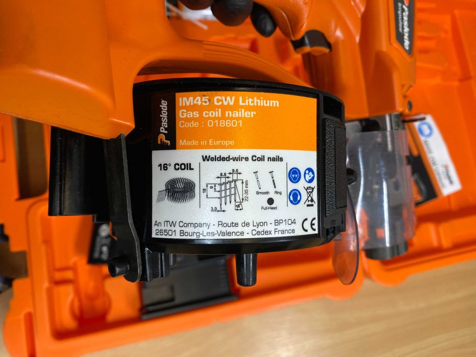 Gwoździarka papiarka PASLODE IM45 CW  automat do asfaltu 22-35 mm