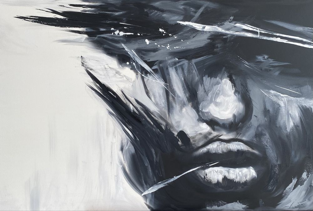 Nowy obraz abstrakcyjny czarno-biały