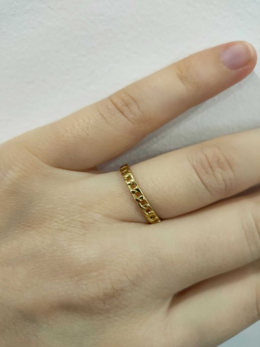 Anel prata 925 dourado