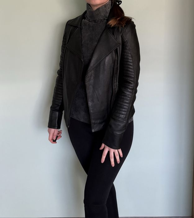 Куртка шкіряна чорна XS