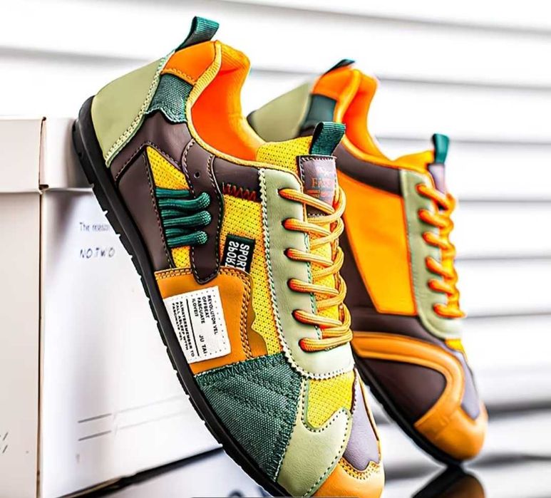 Buty lekkie sneakersy wielokolorowe