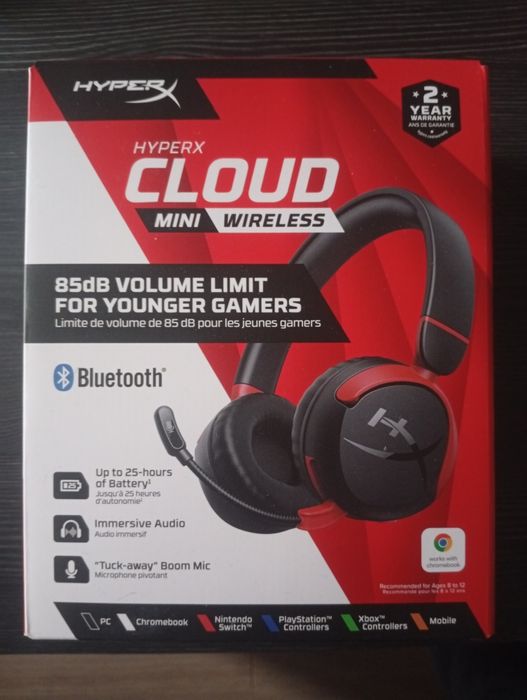Słuchawki bezprzewodowe HyperX Cloud Mini gamingowe ps5, Xbox, pc,nowe