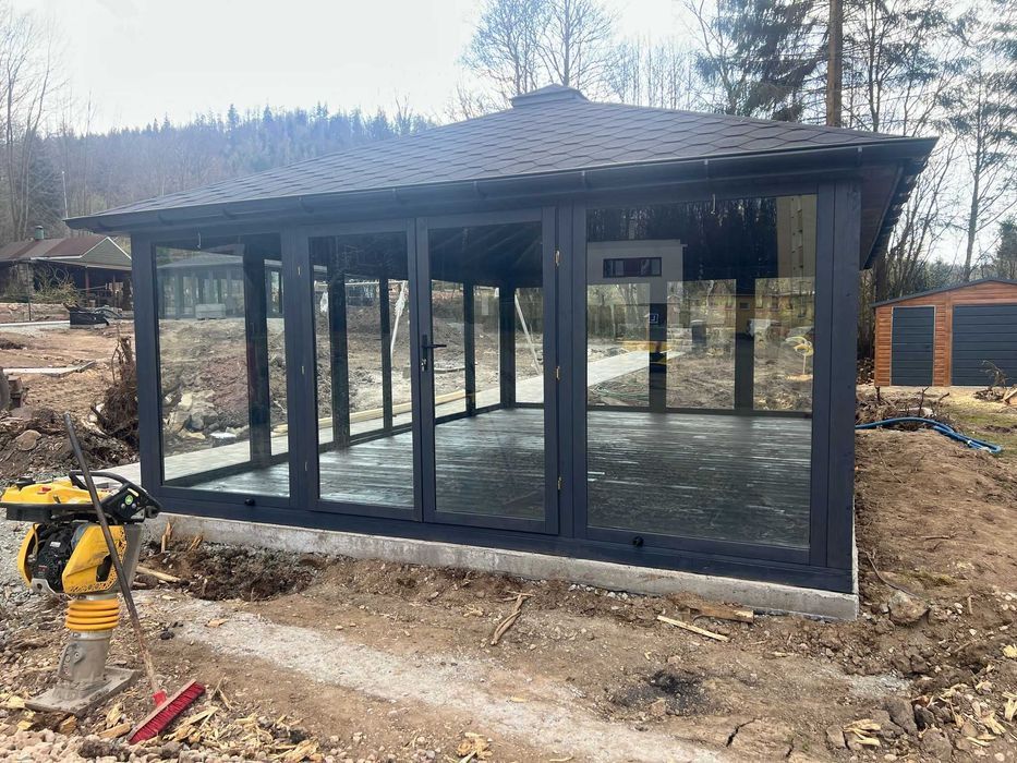 Altana altanka ogrodowa drewniana Ogród Zimowy A4 6m x 4m Full Glass!