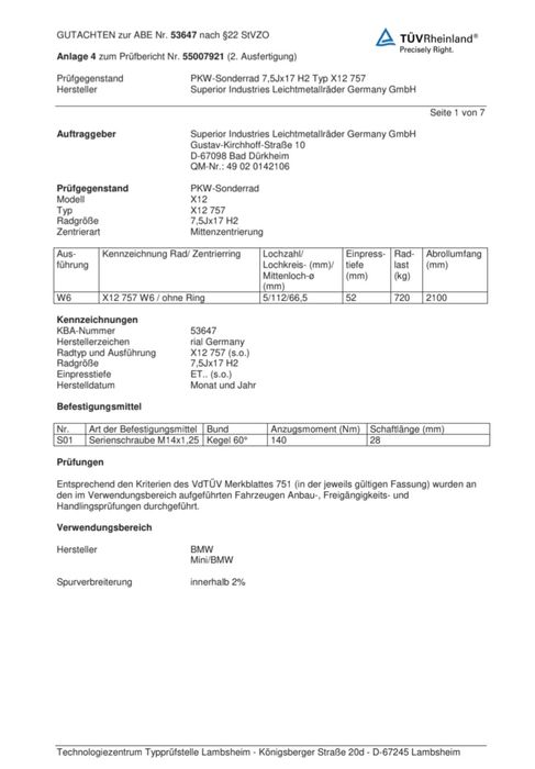 Alufelgi   Rial x12.    Bmw  i Mini